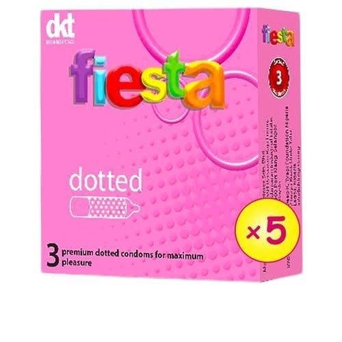 DKT Fiesta Dotted Condom - 5 Packs-15 Counts
