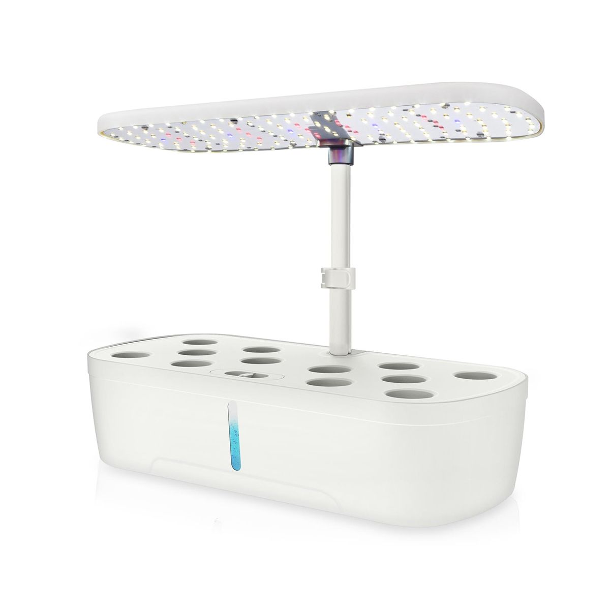 Hydroponics Growing System 12 Pods Indoor Herb Garden with Led Grow Light Planter White EU Plug