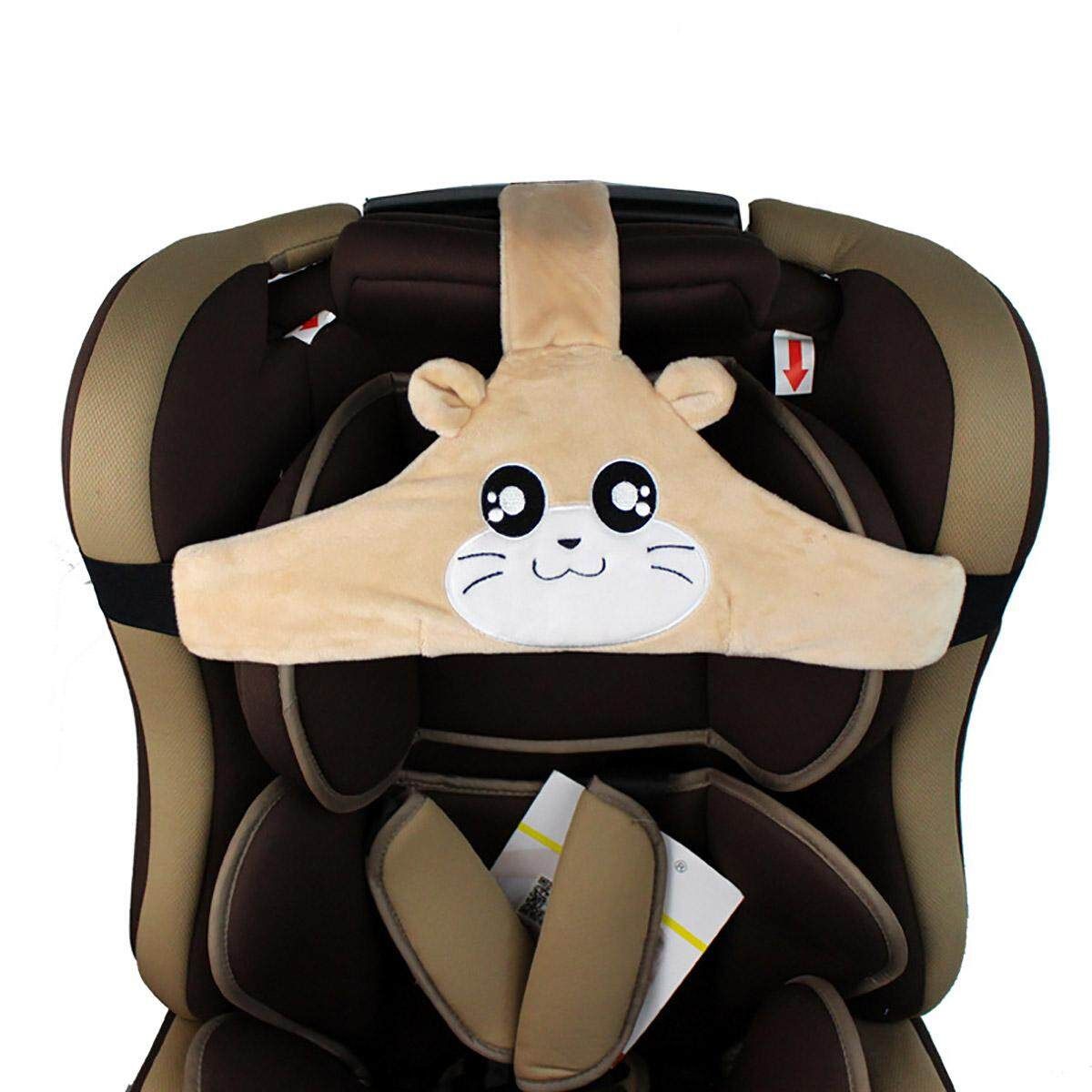 Baby Kids Head Neck Car Seat Belt Safety Headrest Pillow Pad Protector Khaki (Khaki)