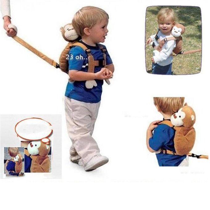 Toddler Anti-lost Backpack Small Shoulder Bag Safety Harness - Monkey