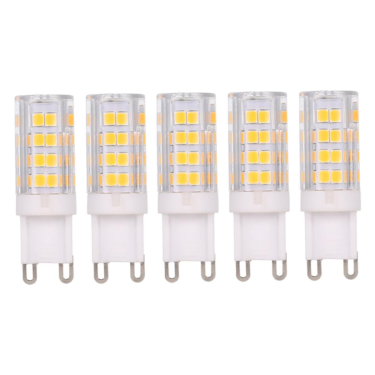 Tomshine AC220-240V 5W LED Corn Light Bulb 45W Halogen Bulb Equivalent Replacement 400LM 5 Pack G9 Base Holder Socket Warm White for Desk Lamp Cabinet Bedroom Living Room Restaurant Study Room