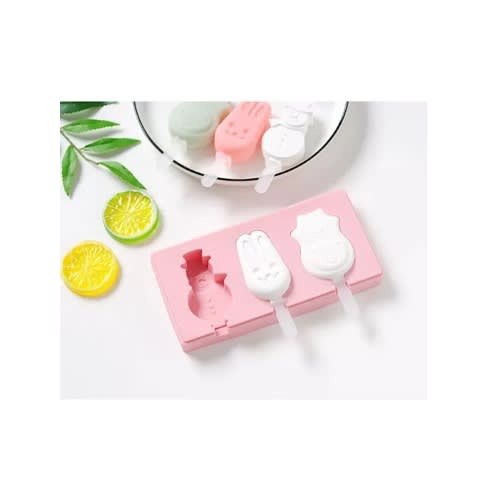 Animal Shaped Popsicals Ice Cube Silicone Mould - Pink