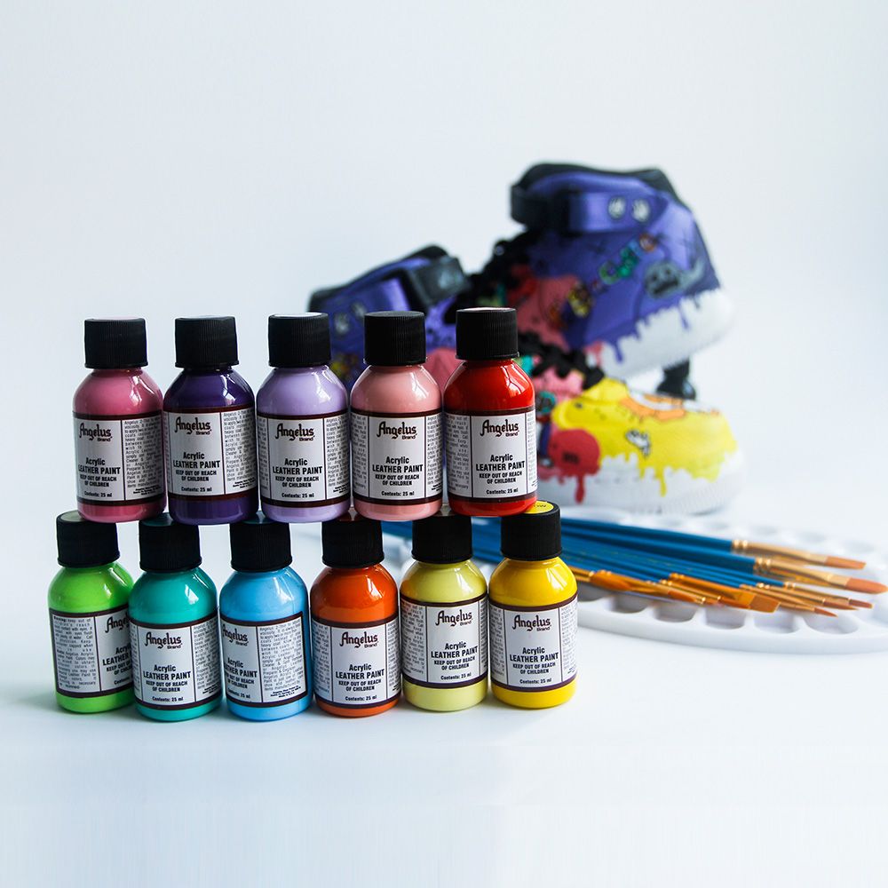 Imported Angelus Sneakers Hand-Painted DIY Canvas  Acrylic