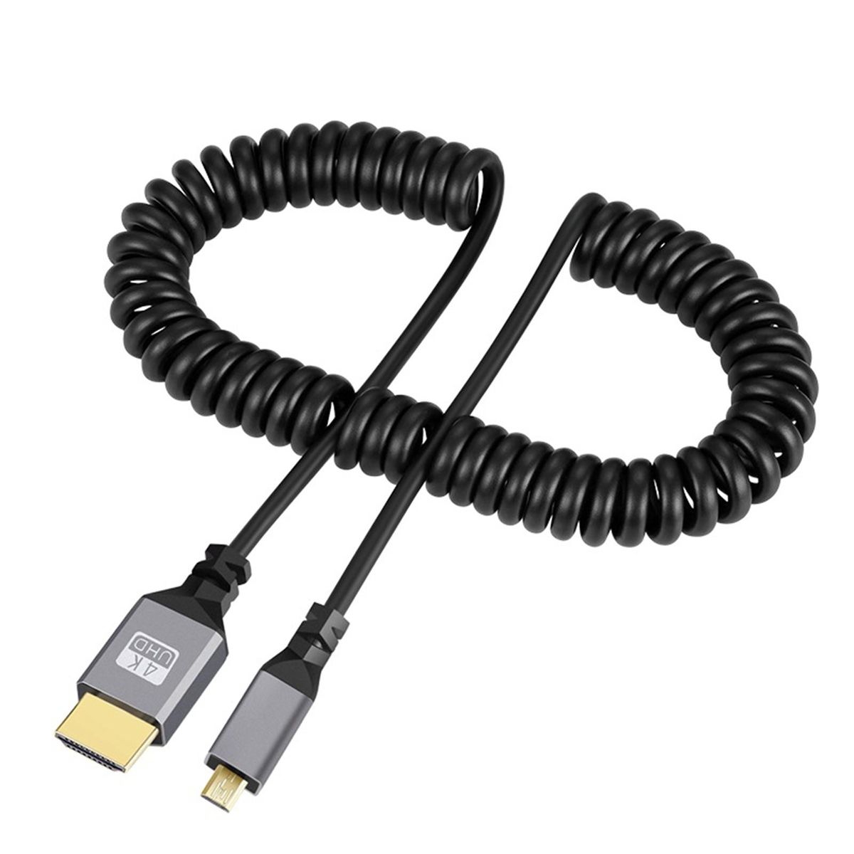 48gbps Data Transmission Cable Hd Micro Hdmi to Hdmi 48gbps Black