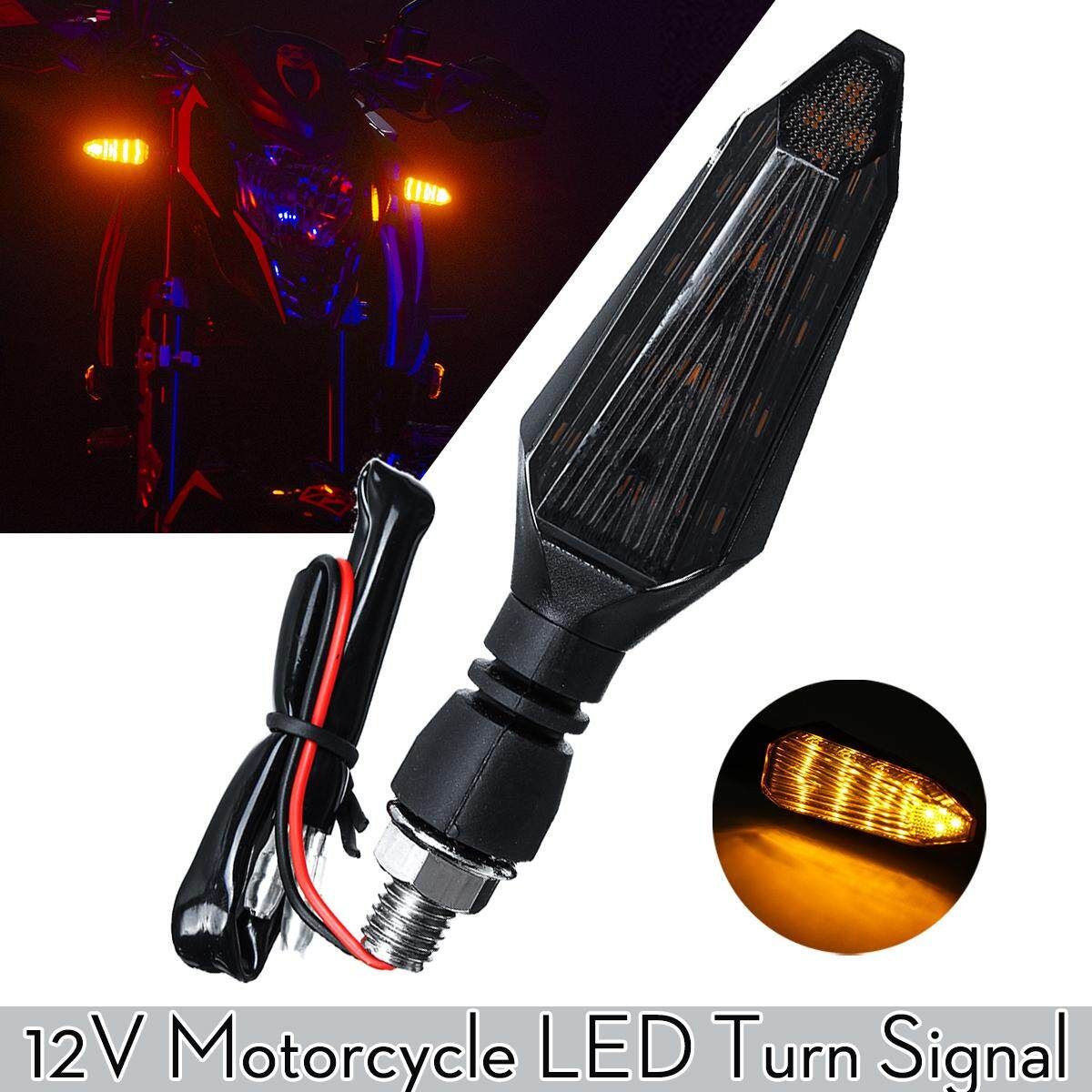 12V Universal Motorcycle Motorbike LED Turn Signal Light Indicator Lamps Amber