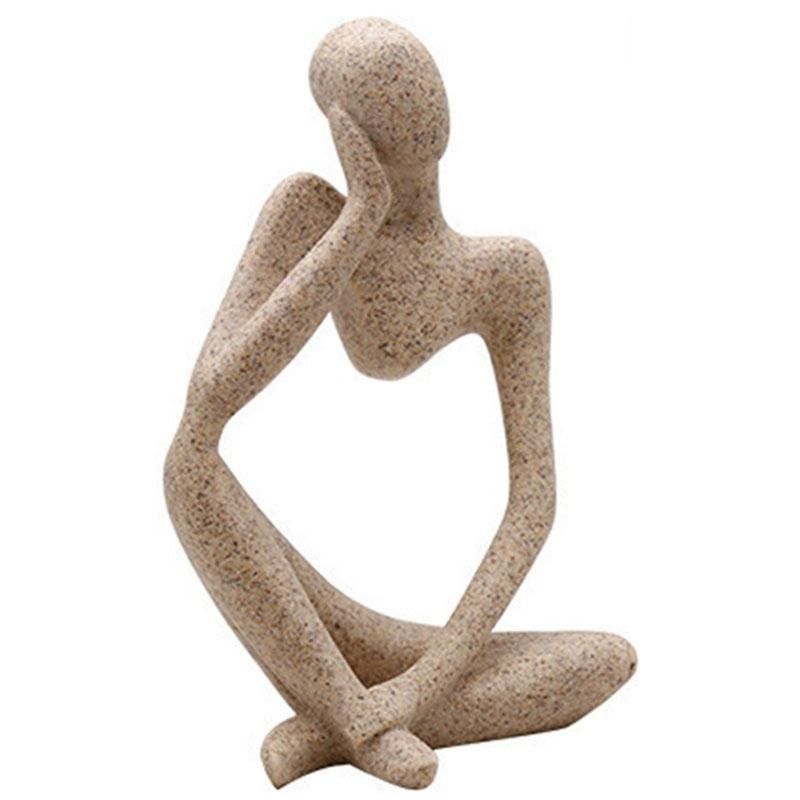 Resin Abstract Thinker Statue Sculpture Figurine Office