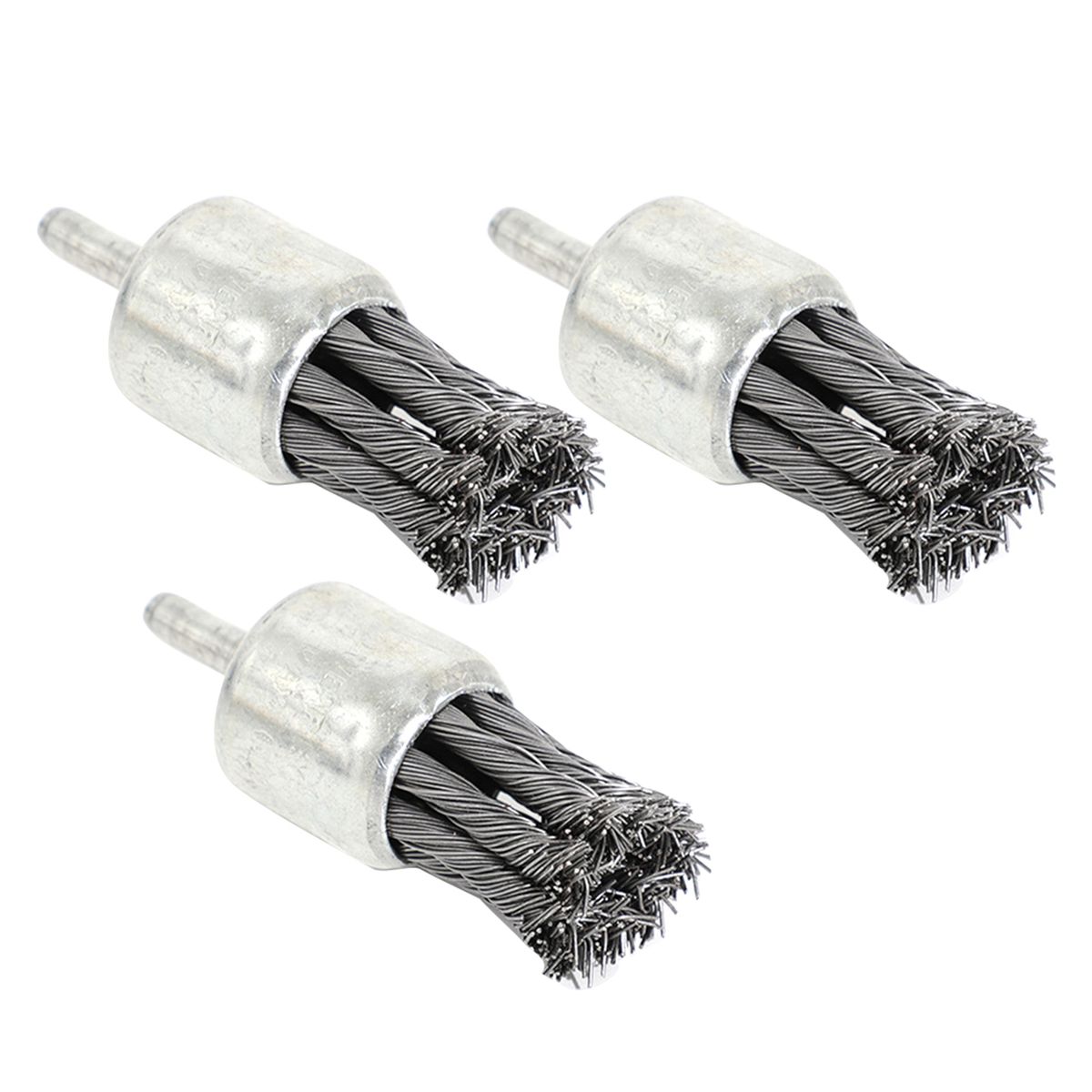 Wire Wheels Brush 3 Pcs Knotted Wire End Brush Sizes 0.7''
