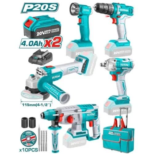 Industrial Cordless Combo 5pcs Set 20v