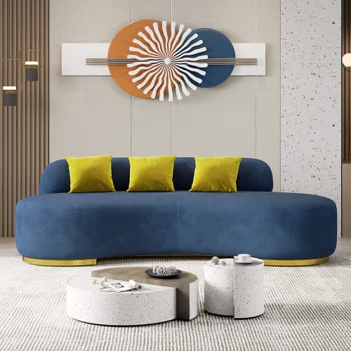 Ergonomy Velvet Sofa- 3sitter