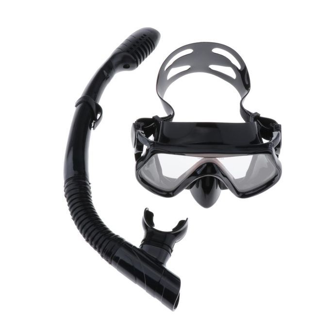 Snorkeling Gear Equip Set Adults Anti-Fog Glass Diving Mask Snorkel