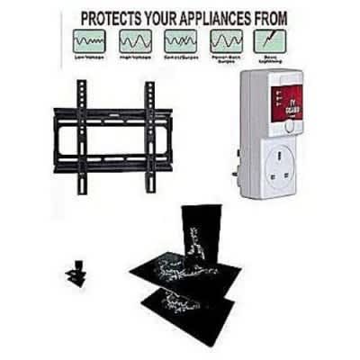 Wall Shelf Glass  13amp Tv Guard 14 - 65 Tv Hanger