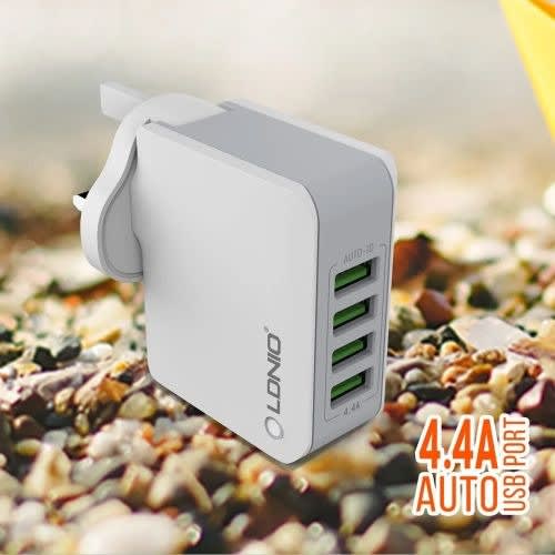 4 Usb Universal Ultra Fast + 3 Free Cable Usb / Iphone / Type C - 5v-4.4a