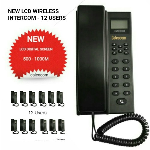 Wireless Intercom Lcd New Model - 12 Users