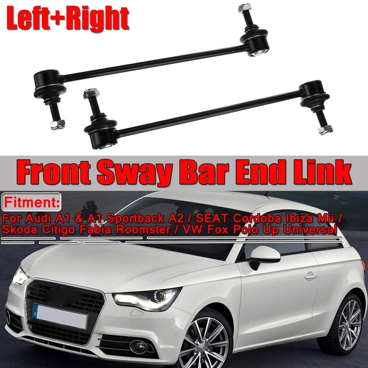 Pair LH + RH Front Anti-Roll Stabilizer Link Sway Bars For VW Polo AUDI A1 A2