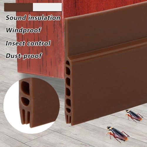 39'' Thick Silicone Three Layers Door Seal- Brown