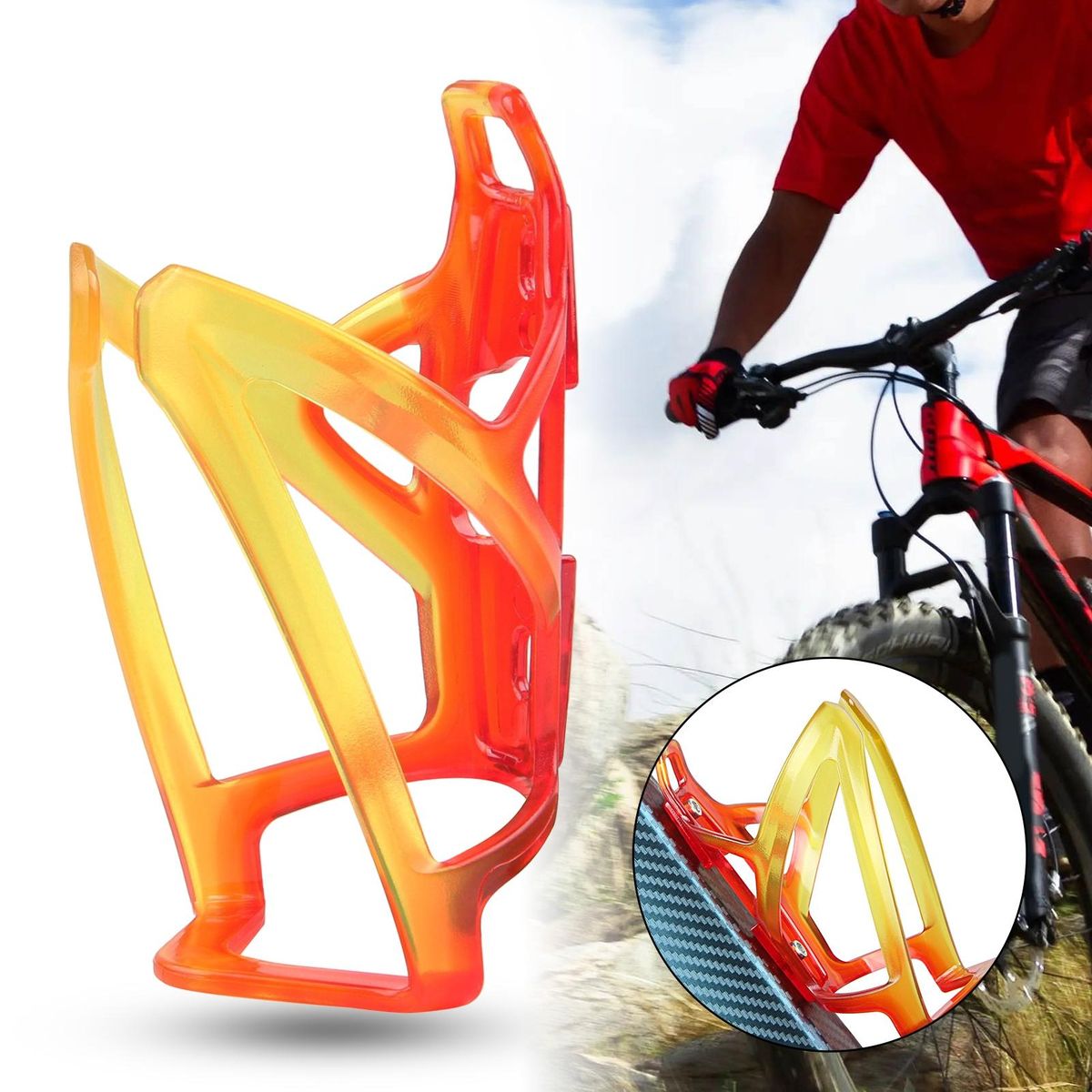 Bike Water Bottle Holder Heavy Duty Bicycle Cup Holder Yellow