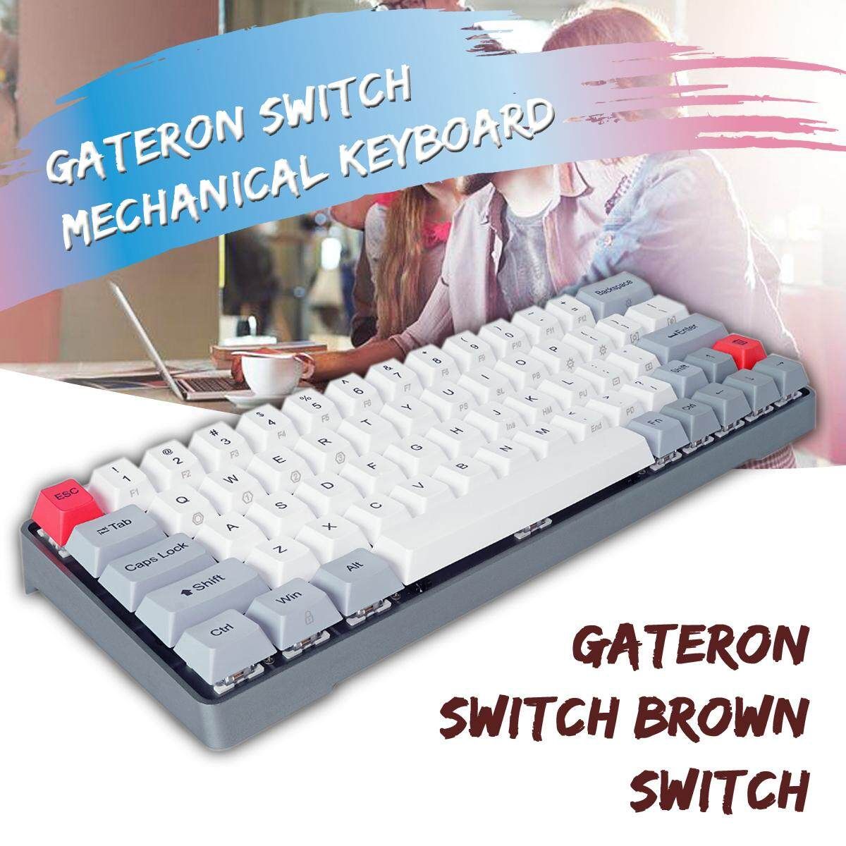 GK64 Aluminum Alloy Case PBT Keycaps Gateron Switch Hot Swappable RGB Mechanical Keyboard - Red/Brown Switch Red Axis