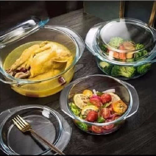 Transparent Serving Dish - 3pcs