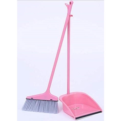 Plastic Long Handle Broom With Dustpan