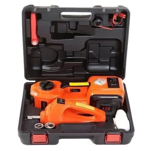 Electric  Hydraulic Floor Jack - Tire Inflator Pump And Wrench
