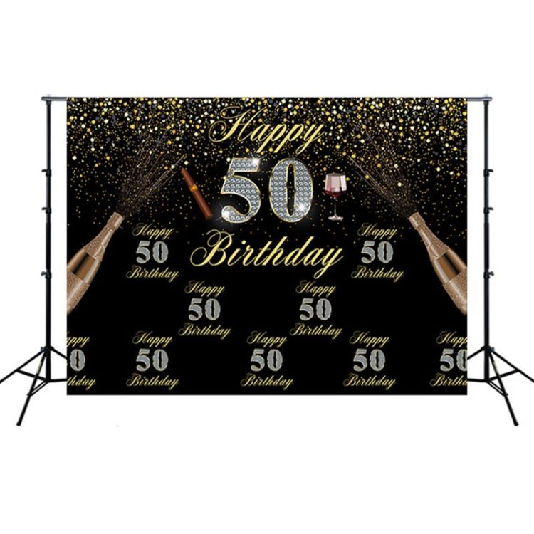 2.1m X 1.5m 50th Birthday Party Background Cloth