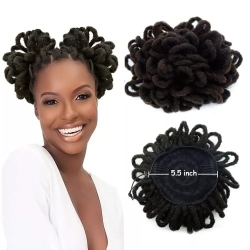 Dreadlocks Hair Bun - Black