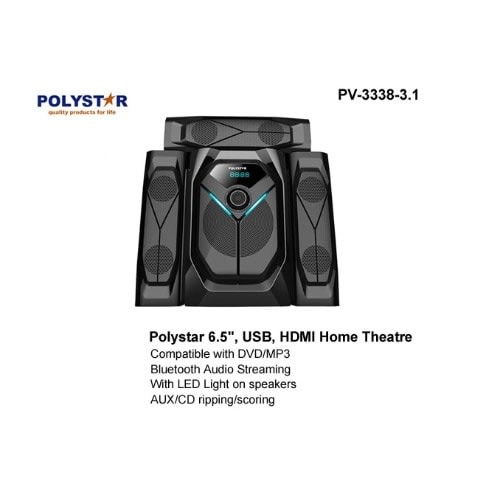 6.5" Home Theatre With Usb And Dvd Player - Pv-3338-3.1ch