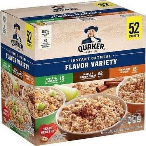 Instant Oatmeal Flavour - Variety Pack - 2.23kg - 52 Packets