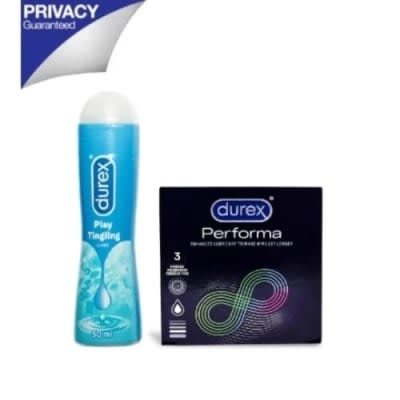 Durex Pack Of Performa Condom + Play Tingling Lube - 50ml