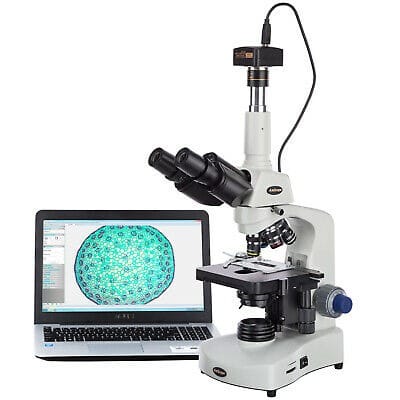 Trinocular Binoculars Research Microscope With Digital Camera and software