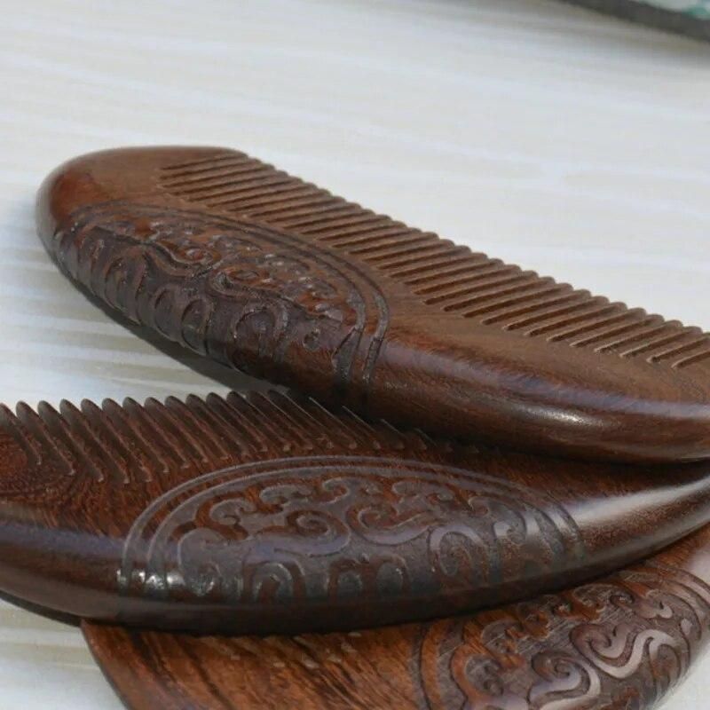 Pocket Comb Sandalwood Green Natural Super Narrow Dent Wood Combs Static Lice Beard Comb Hairstyle