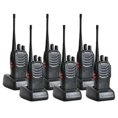 Bf-888s Two-way Walkie Talkie - 6 Pcs