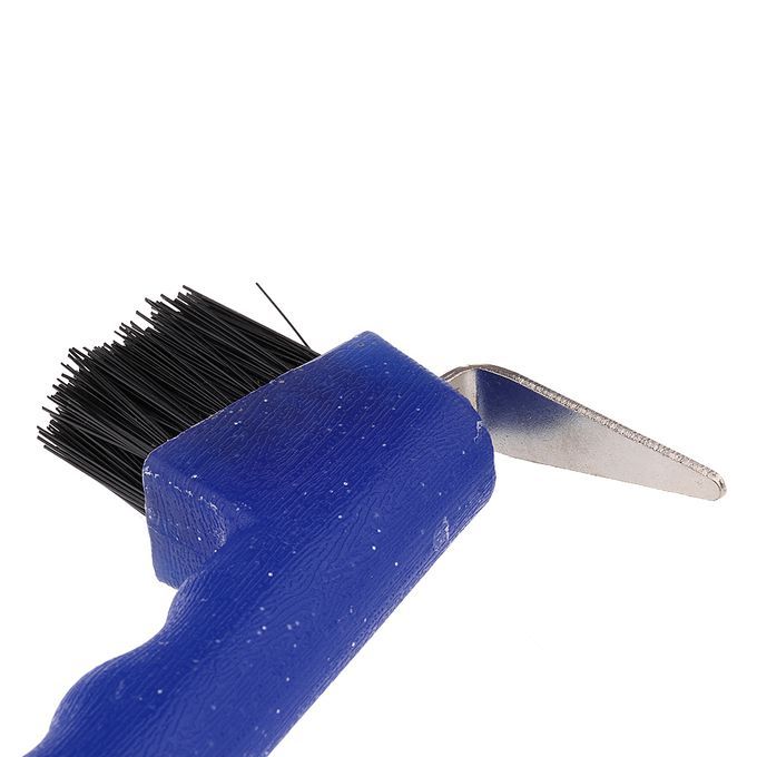 Hoof Pick With Brush Horse Grooming Equestrian Equipment Tool Blue