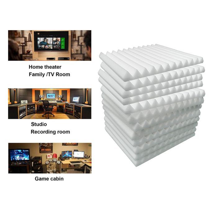 Acoustic Foam Panel KTV Soundproofing Noise Dampening Sponge White