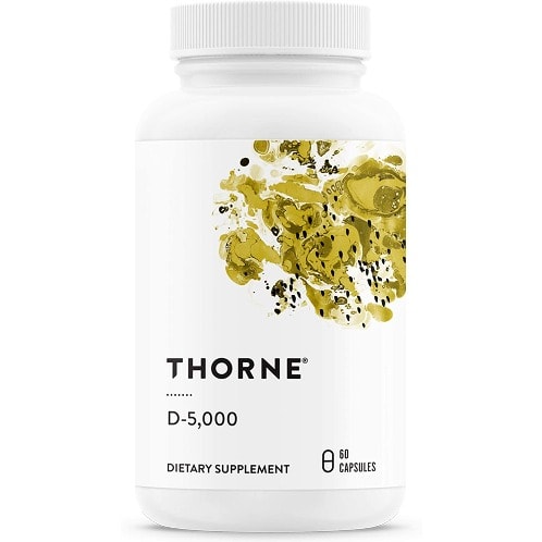 Thorne Research, D-5,000, 125 Mcg (5,000 Iu), 60 Capsules, For Immune And Bone Support