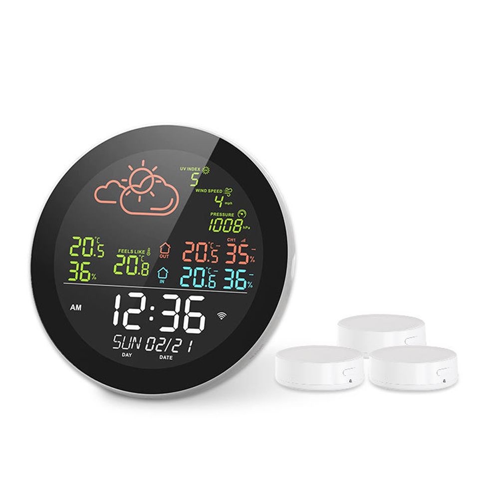 Tuya Wifi Multifunctional Home/Office Weather Station Color