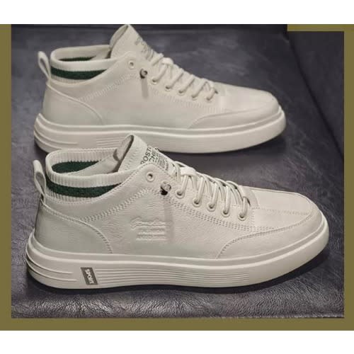 Trendy Men's Casual Walking Comfy Tennis White Masculino Vulcanized Sneakers