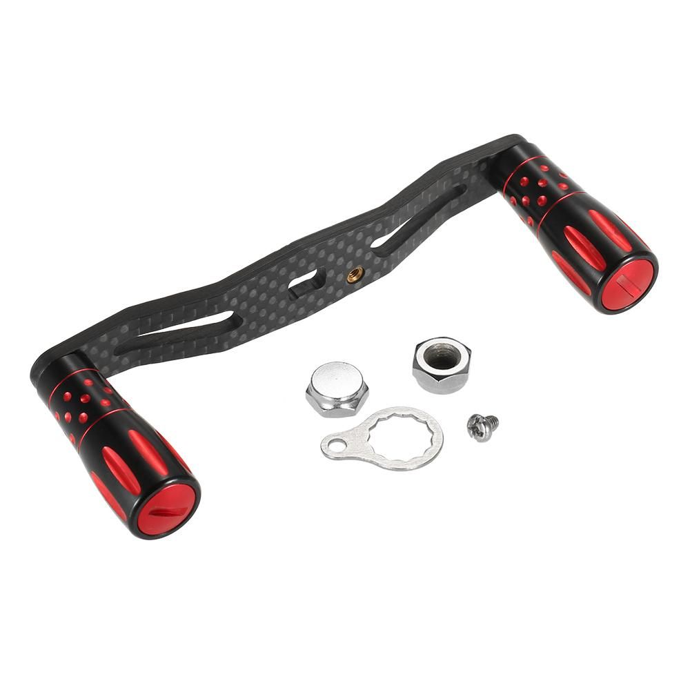 Lixada Carbon Fiber Fishing Reel Handle for Bait Casting Strong Aluminum Alloy Fishing Reel  Left / Right Hand Interchangeable
