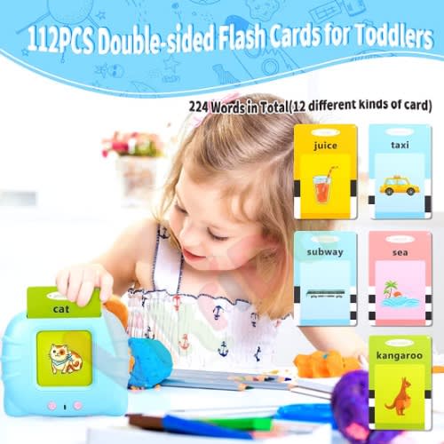 Flash Cards Educational Toy 112 Cards With 224 Words