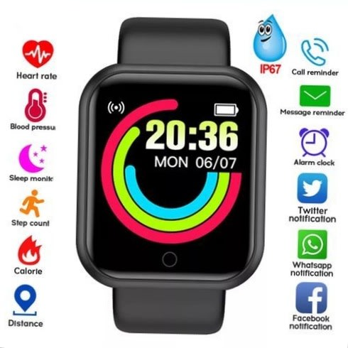 Health Fitness Smartwatch Sleep Monitor, Notify Message