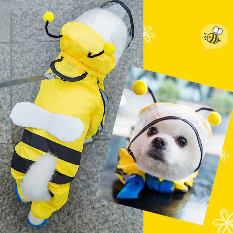 Pet Cartoon Raincoat XL