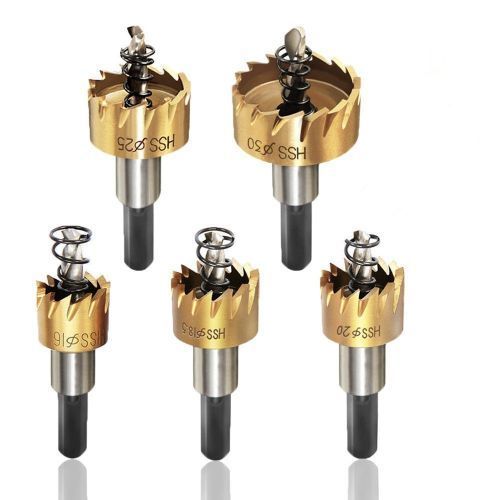 1Set High Speed Steel HSS Drill Bit Hole Saw Set Stainless Steel Me