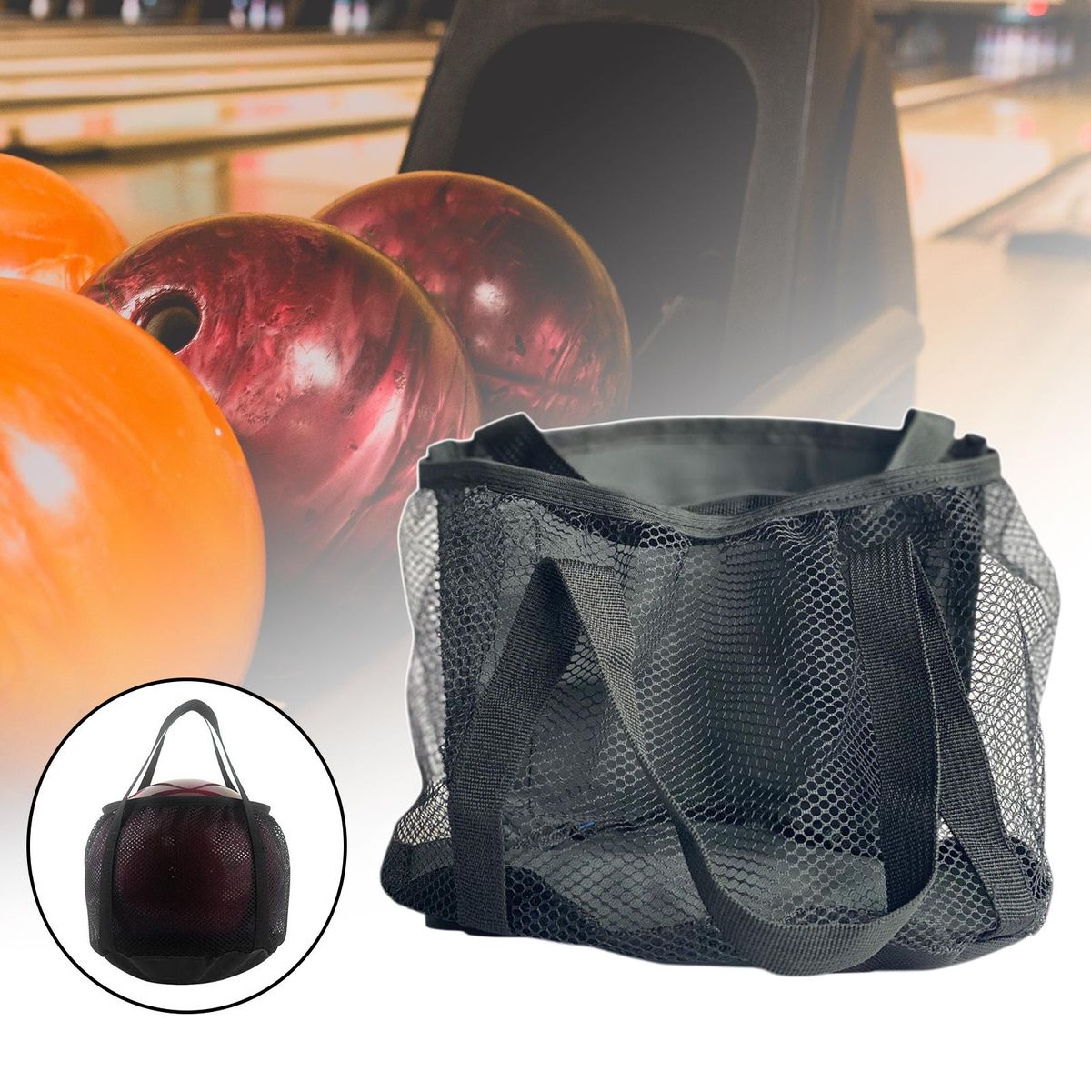 Bowling Ball Bag Lightweight Carrier Bag Holds  Bowling