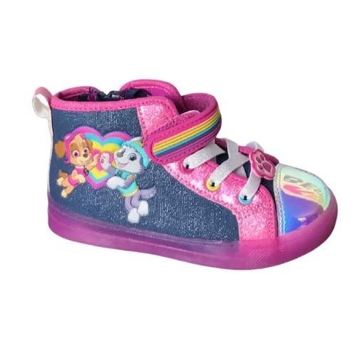 Paw Patrol Toddler Girls' Denim High Top Sneakers Shoe
