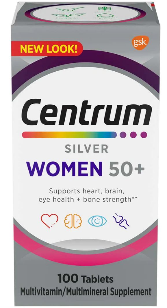 Silver Women 50+ Multivitamin Tablets 100 Ct