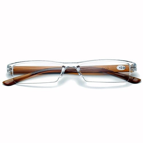 Ultra Light Hd Fashion Presbyopia Reading Glasses - Brown +3.50