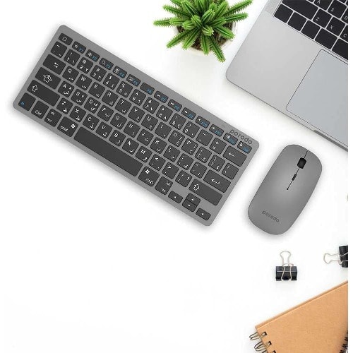 Wireless Slim Portable Bluetooth Keyboard With Mouse
