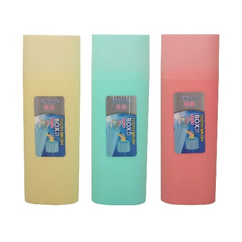 3pc Shang Travel Toothbrush Box Holder With Cover
