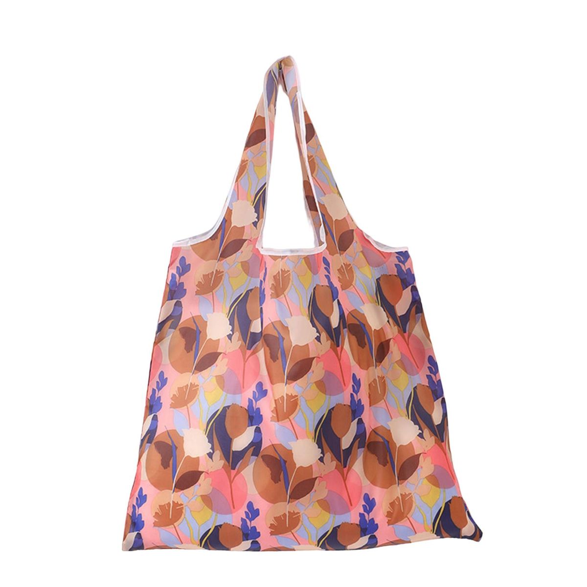 Shopping Bag Outdoor Traveling Portable Folding Beach Handbag Pink