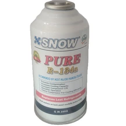 Auto Mobile Air-condition Refrigerant Pure Gas R134a - Snow - Short  - 390g